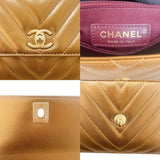 シャネル CHANEL ココハンドル XS　Vステッチ ゴールド金具 ラムスキン レディース ハンドバッグ