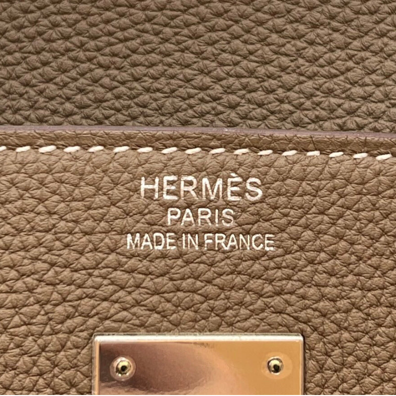 エルメス HERMES バーキン40 X刻印 エトゥープ/シルバー金具 トゴ メンズ ハンドバッグ