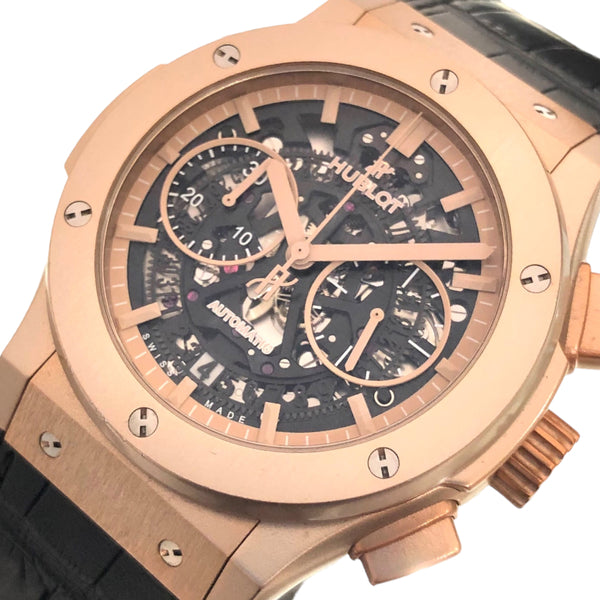 ウブロ HUBLOT クラシックフュージョン アエロフュージョン クロノグラフ アルミニウムピンク 525.UP.0192.RX.JPN アルミニウム/純正ベルト 自動巻き メンズ 腕時計