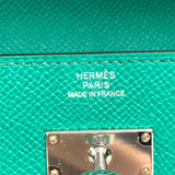 エルメス HERMES ケリートゥーゴー Z刻 ヴェールジェイド　シルバー金具 エプソン レディース 長財布