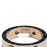 カルティエ Cartier ラブリング マルチカラーストーン リング #54 750PG K18ピンクゴールド ジュエリー