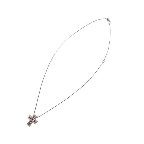 ダミアーニ DAMIANI ベルエポック ダイヤ / ルビー ネックレス S　750WG K18WG ダイヤモンド ジュエリー