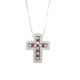 ダミアーニ DAMIANI ベルエポック ダイヤ / ルビー ネックレス S　750WG K18WG ダイヤモンド ジュエリー