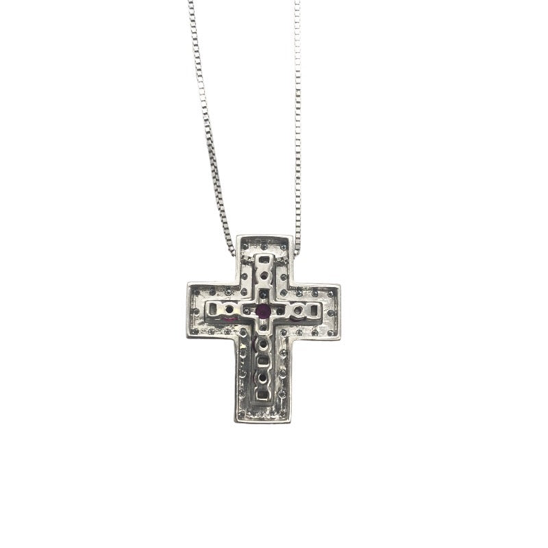 ダミアーニ DAMIANI ベルエポック ダイヤ / ルビー ネックレス S　750WG K18WG ダイヤモンド ジュエリー