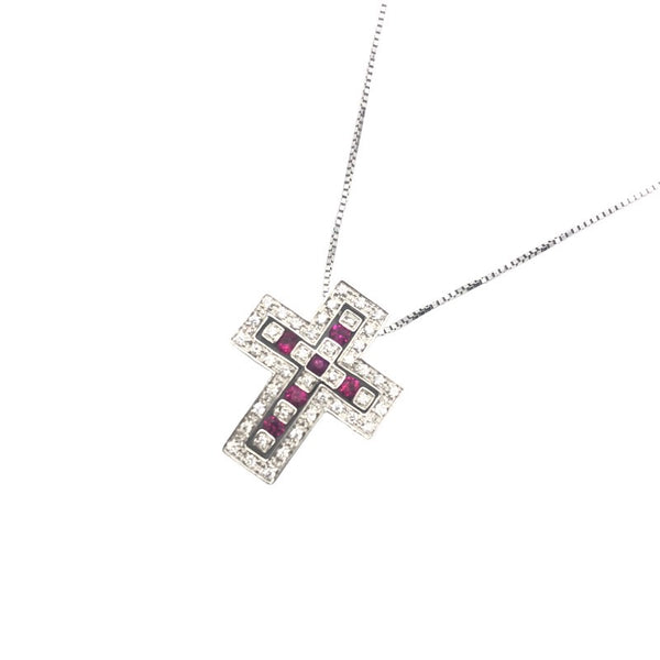 ダミアーニ DAMIANI ベルエポック ダイヤ / ルビー ネックレス S　750WG K18WG ダイヤモンド ジュエリー