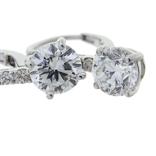 グラフ GRAFF ラウンド ダイヤモンド ピアス E45308 0.70/0.70ct K18WG ダイヤモンド ジュエリー