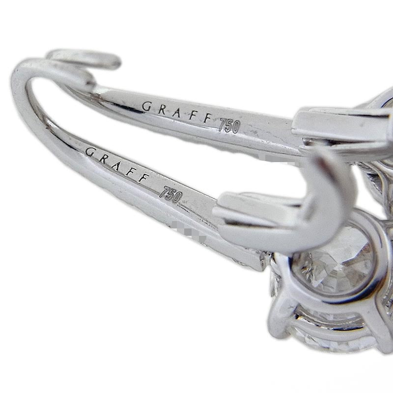 グラフ GRAFF ラウンド ダイヤモンド ピアス E45308 0.70/0.70ct K18WG ダイヤモンド ジュエリー