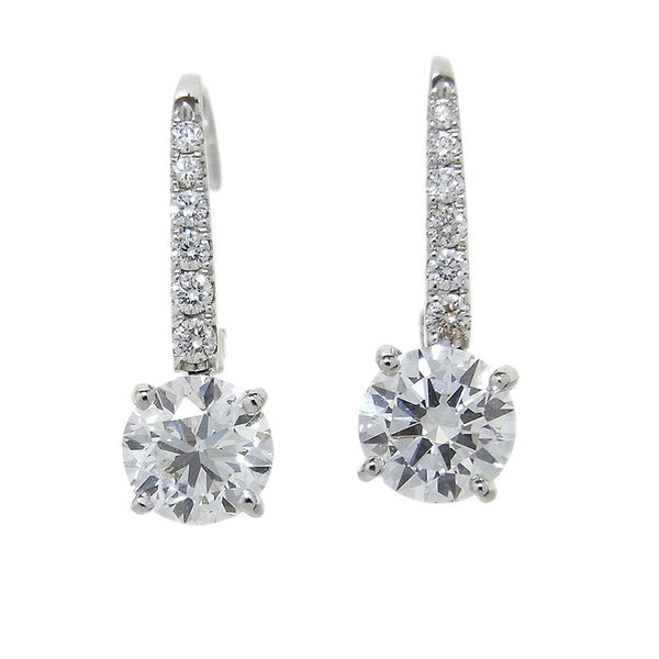 グラフ GRAFF ラウンド ダイヤモンド ピアス E45308 0.70/0.70ct K18WG ダイヤモンド ジュエリー