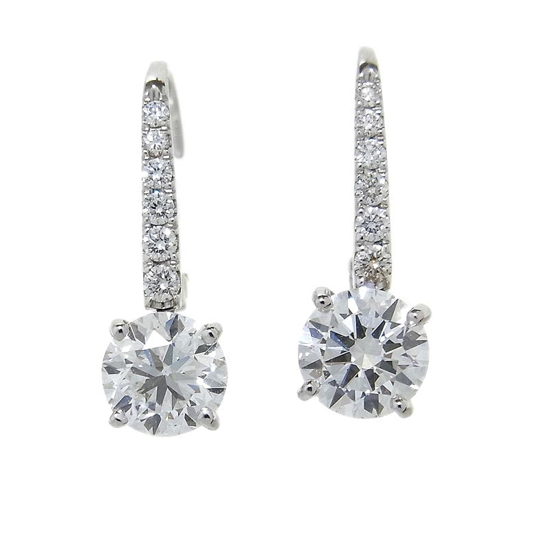グラフ GRAFF ラウンド ダイヤモンド ピアス E45308 0.70/0.70ct K18WG ダイヤモンド ジュエリー