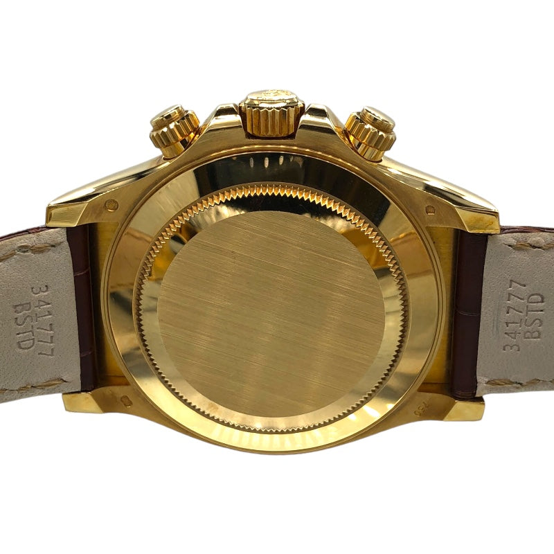 ロレックス ROLEX コスモグラフデイトナ ランダムシリアル アリゲーターレザー 116518 ゴールド K18YG/革ベルト 自動巻き メンズ  腕時計