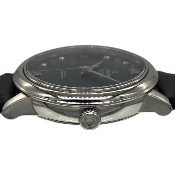 オメガ OMEGA デビル 424.13.33.20.53.001 ネイビー SS/革ベルト（社外品） 自動巻き レディース 腕時計