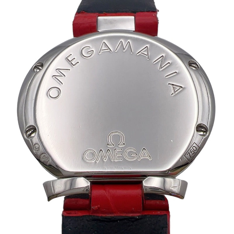 オメガ OMEGA オメガマニア　ピンクシェル 5886.73.53 K18ホワイトゴールド クオーツ レディース 腕時計