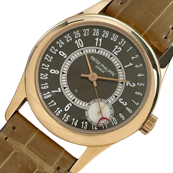 パテック・フィリップ PATEK PHILIPPE カラトラバ 6000R-001 K18ピンクゴールド アリゲーターベルト 自動巻き メンズ 腕時計