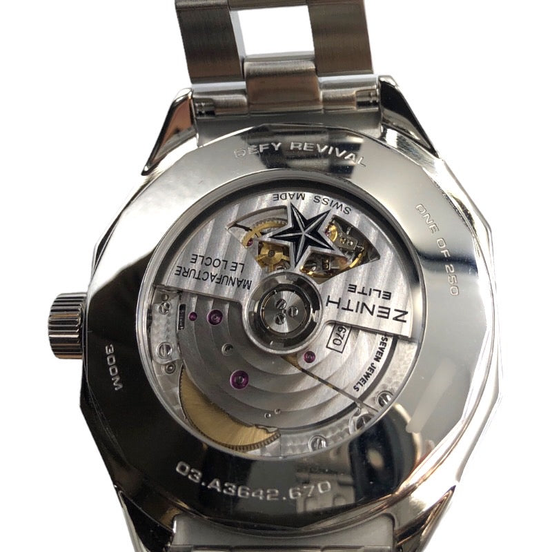 ゼニス ZENITH デファイ リバイバル 　世界250本限定 03.A3642.670/75.M3642 ステンレススチール 自動巻き メンズ 腕時計