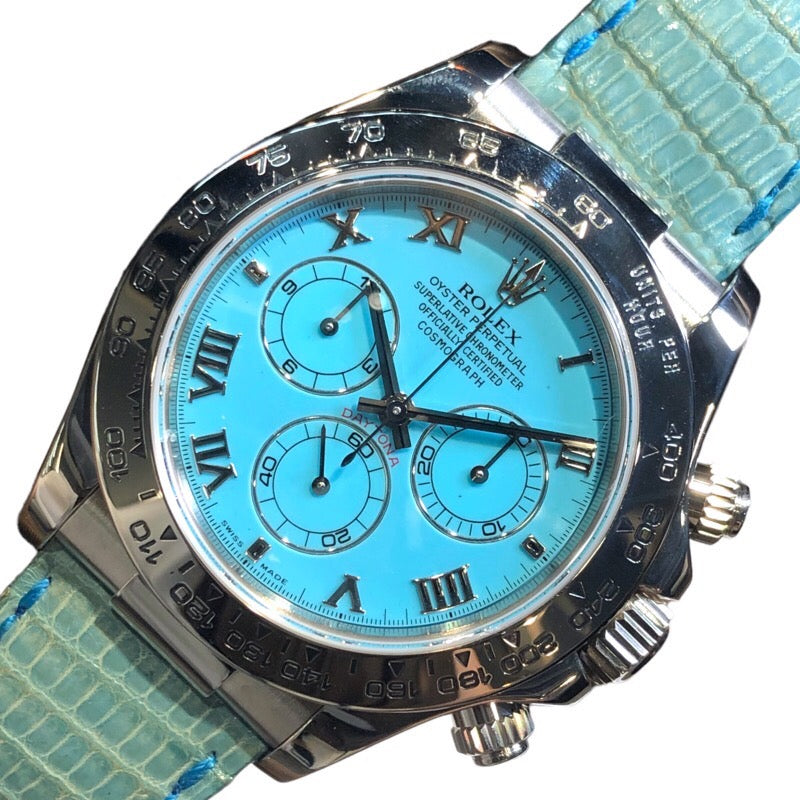 ロレックス ROLEX デイトナビーチターコイズ 116519 K18ホワイトゴールド 自動巻き メンズ 腕時計