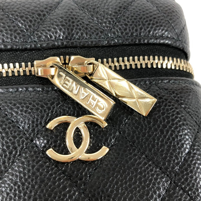 シャネル CHANEL ミニバニティ AP2503 ブラック ゴールド金具 キャビア ...