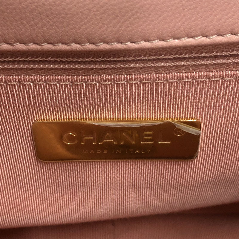 シャネル CHANEL CHANEL19 フラップバッグ AS1160 ピンク　シルバー×ゴールド金具 ラムスキン レディース ショルダーバッグ