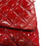 シャネル CHANEL デカマトラッセ30 A58600 レッド シルバー金具 パテントレザー レディース ショルダーバッグ