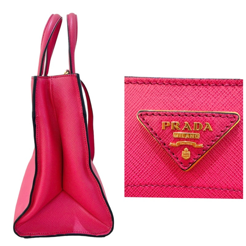 プラダ PRADA 2WAY ハンドバック BN2606 ピンク ゴールド金具 サフィアーノ レディース ハンドバッグ |  中古ブランドリユースショップ OKURA(おお蔵)