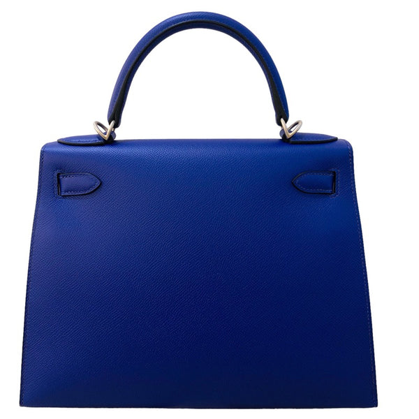 エルメス HERMES ケリー28　外縫い U刻印　(2022年製) ブルーエレクトリック  ヴォーエプソン レディース ハンドバッグ