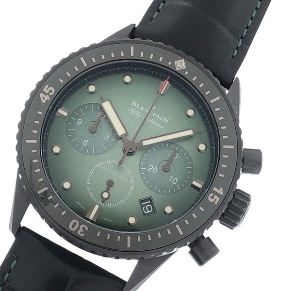 ブランパン BLANCPAIN フィフティ ファゾムス バチスカーフ クロノグラフ フライバック 5200-0153-B52A セラミック メンズ 腕時計