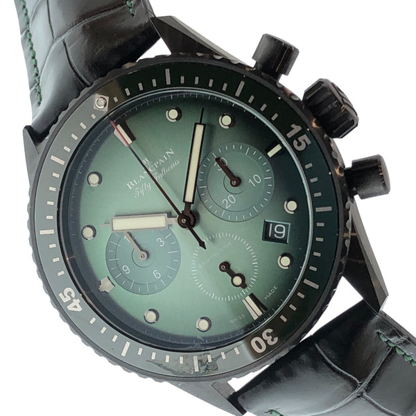 ブランパン BLANCPAIN フィフティ ファゾムス バチスカーフ クロノグラフ フライバック 5200-0153-B52A セラミック メンズ 腕時計