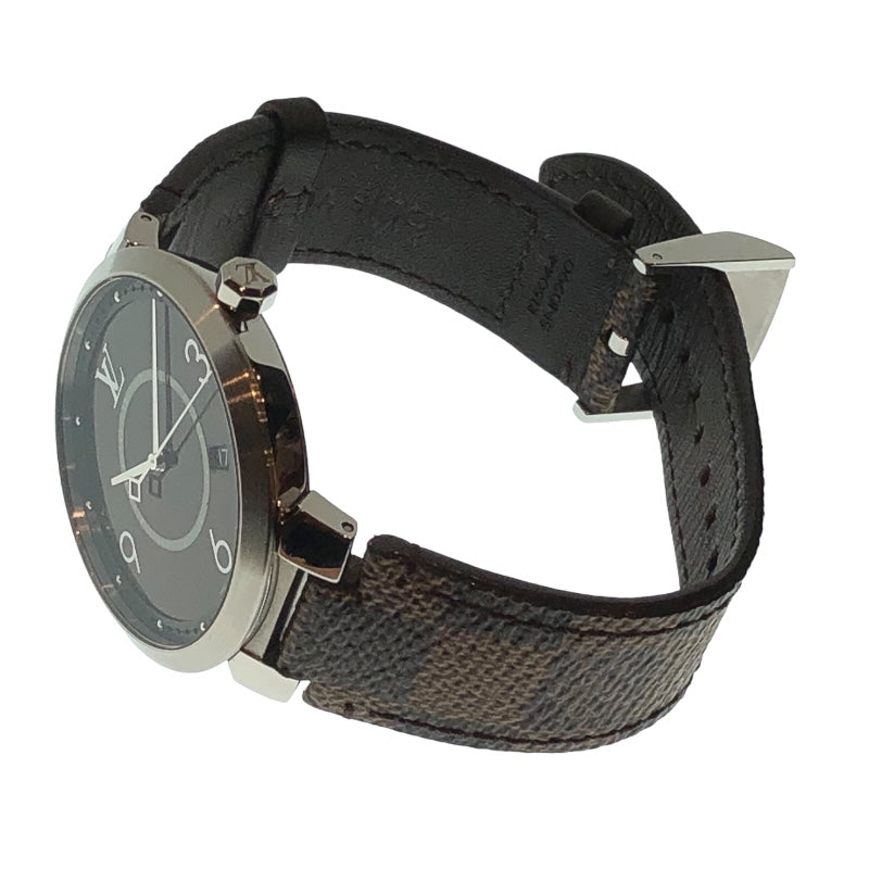 ルイ・ヴィトン LOUIS VUITTON タンブールスリム QA005 SS/純正ベルト メンズ 腕時計