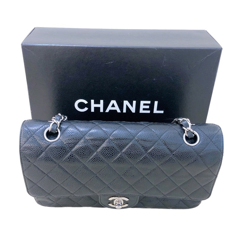 シャネル CHANEL マトラッセ25 A01112 ブラック シルバー金具 キャビア 