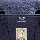 エルメス HERMES バーキン25 オフィサー C刻印 ブルーアンクル/ボルドー/SV金具 トゴ/スイフト レディース ハンドバッグ