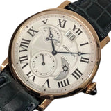 カルティエ Cartier ロトンドドゥカルティエ W1556240 シルバー  K18PG/革ベルト 自動巻き メンズ 腕時計