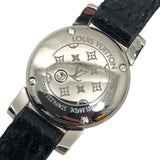 ルイ・ヴィトン LOUIS VUITTON タンブール ビジュ Q151I ホワイトシェル文字盤  SS/レザーストラップ(社外品) クオーツ 腕時計 レディース