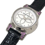 ルイ・ヴィトン LOUIS VUITTON タンブール ビジュ Q151I ホワイトシェル文字盤  SS/レザーストラップ(社外品) クオーツ 腕時計 レディース