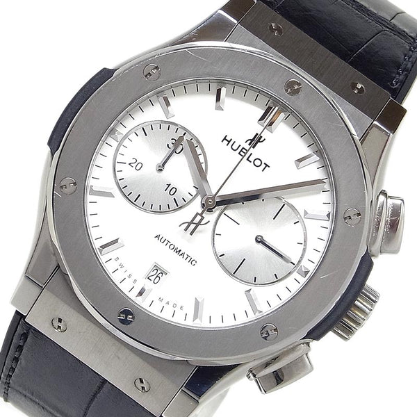 ウブロ HUBLOT クラシック・フュージョン クロノグラフ チタニウム オパリン  521.NX.2611.LR ホワイト チタン/純正バックル・ラバーストラップ 自動巻き メンズ 腕時計