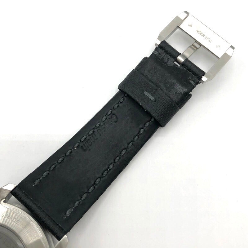 ブランパン BLANCPAIN フィフティファゾムス 5100B-1110-B52A グレー SS/革ベルト 自動巻き メンズ 腕時計