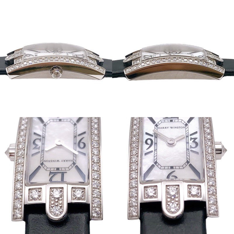 ハリーウィンストン HARRY WINSTON アヴェニュー　Cミニ AVCQHM16WW024 K18WGダイヤモンド クオーツ レディース 腕時計