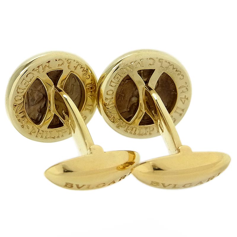ブルガリ BVLGARI モネーテ カフリンクス マケドニア・フィリップス2 4世  K18YG ジュエリー