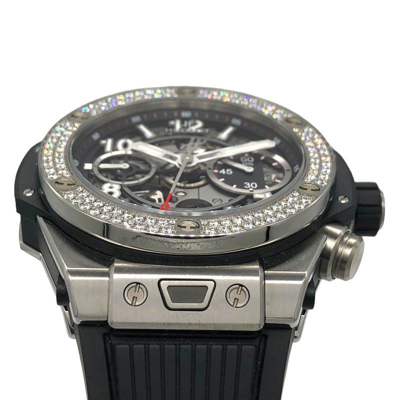 ウブロ HUBLOT ビッグバン ウニコ チタニウム ダイヤモンド 441.NX.1170.RX.1104 シルバー×ブラック チタン/ラバ |  中古ブランドリユースショップ OKURA(おお蔵)