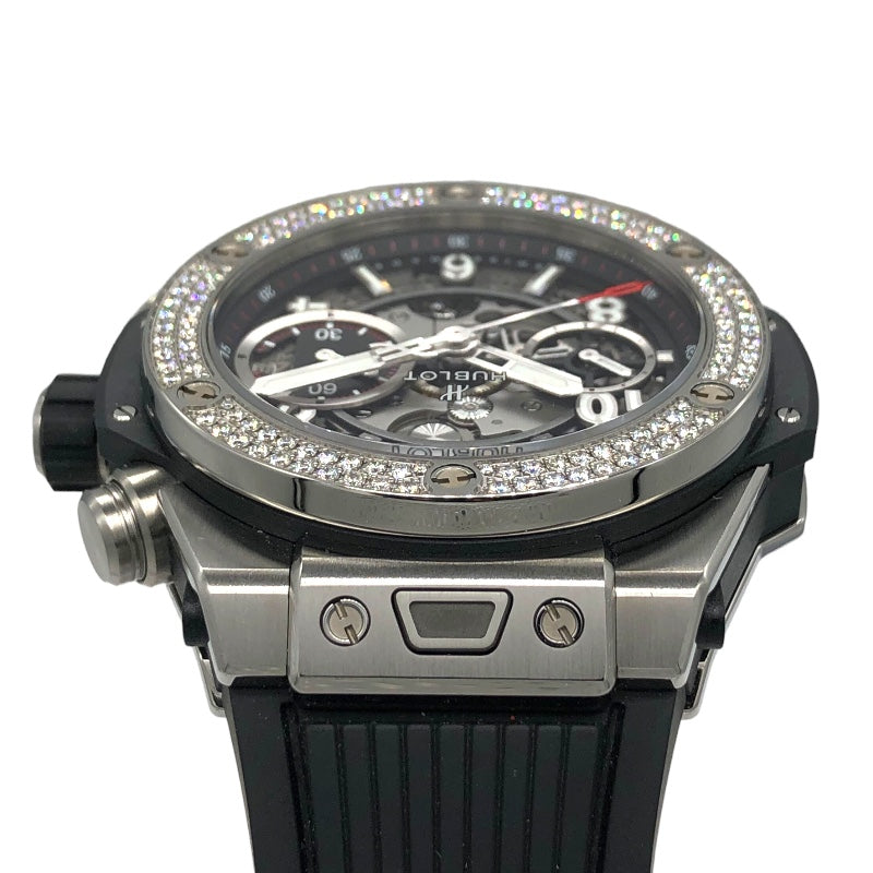 ウブロ HUBLOT ビッグバン ウニコ チタニウム ダイヤモンド 441.NX.1170.RX.1104 シルバー×ブラック チタン/ラバ |  中古ブランドリユースショップ OKURA(おお蔵)