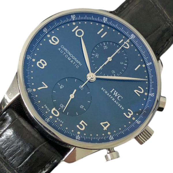 インターナショナルウォッチカンパニー IWC ポルトギーゼ クロノグラフ IW371491 ブルー ステンレススチール SS 自動巻き メン |  中古ブランドリユースショップ OKURA(おお蔵)