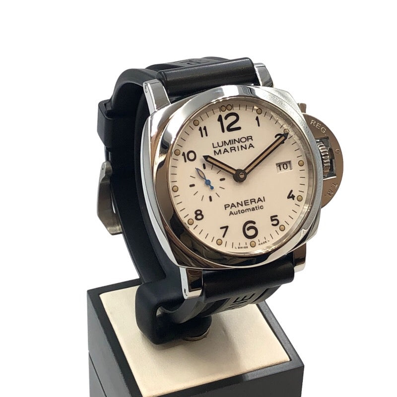 パネライ PANERAI ルミノールマリーナ 1950 3デイズアッチャイオ PAM01499 ホワイト SS 自動巻き メンズ 腕時計