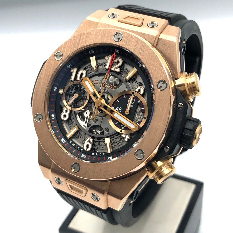 ウブロ HUBLOT ビッグバン ウニコ キングゴールド 411.OX.1180.RX スケルトン K18PG/ラバー 自動巻き メンズ 腕時計