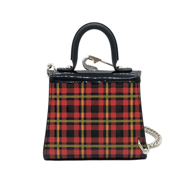 デルヴォー DELVAUX ブリヨンチャーム ブラック/レッド シルバー金具 PVCｘエナメル レディース チャーム