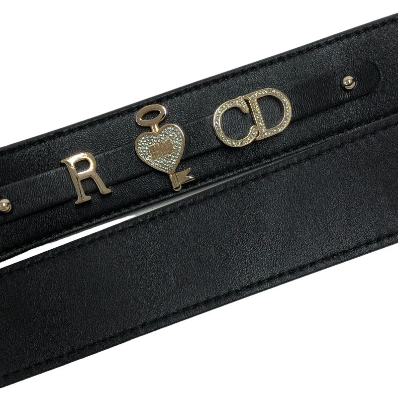 クリスチャン・ディオール Christian Dior レディディオール スモール M0538ONGE ブラック ゴールド金具 カナージュラム レディース ハンドバッグ約85cmショルダー