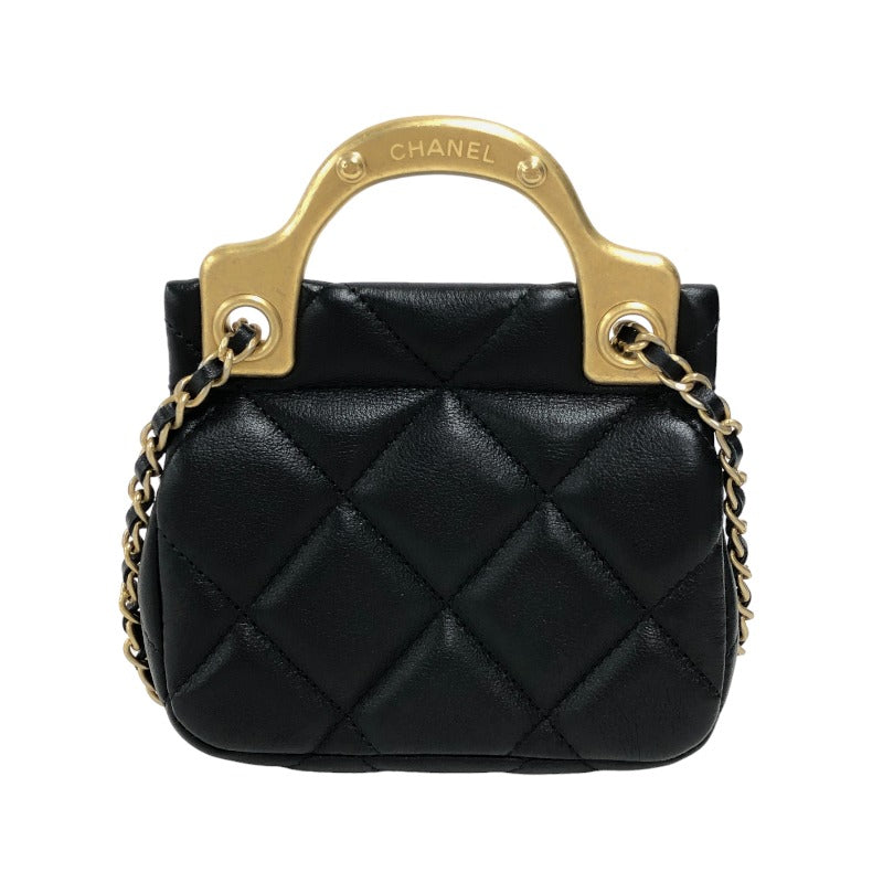 シャネル CHANEL ミニチェーンクラッチ AP2271 31 ブラック ゴールド金具 ラムスキン レディース ショルダーバッグ