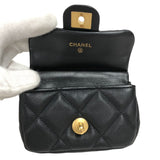 シャネル CHANEL ミニチェーンクラッチ AP2271 31 ブラック ゴールド金具 ラムスキン レディース ショルダーバッグ