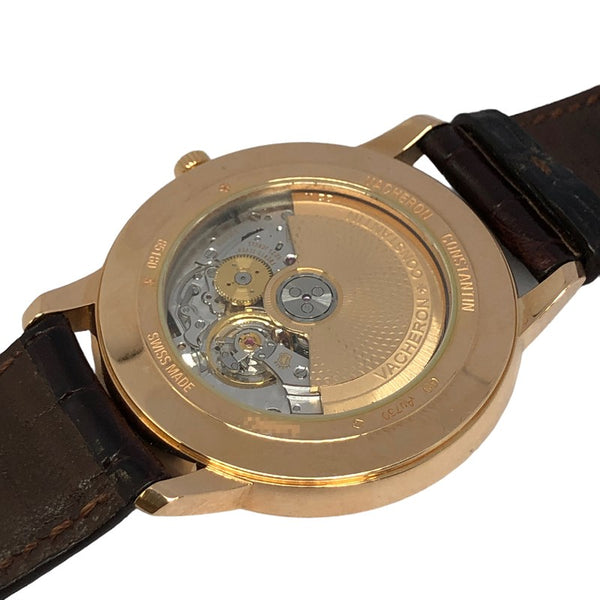 ヴァシュロン・コンスタンタン VACHERON CONSTANTIN パトリモニー 85180/000R-9248 シルバー  K18PG/クロコダイルレザー 自動巻き メンズ 腕時計