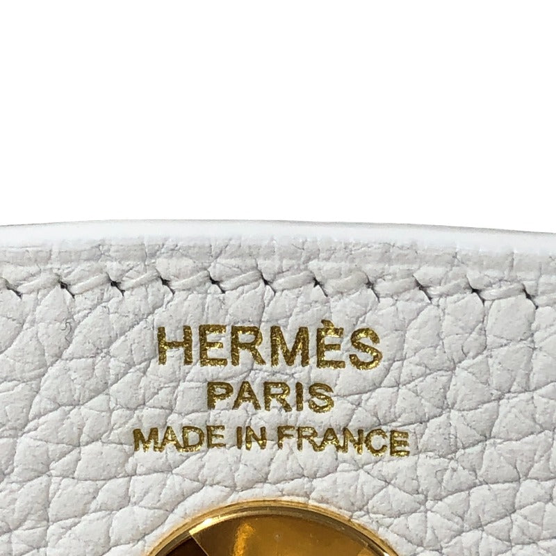 エルメス HERMES リンディミニ B刻 ニューホワイト ゴールド金具 トリヨンクレマンス レディース ショルダーバッグ