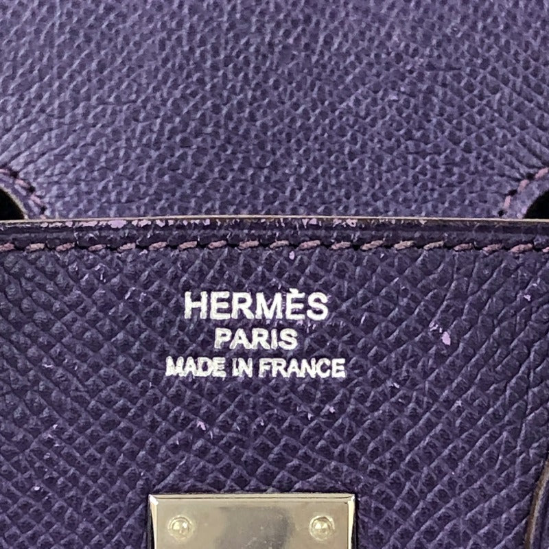 エルメス HERMES バーキン25 □N刻印（2010年製造） アイリス シルバー金具 エプソン レディース ハンドバッグ