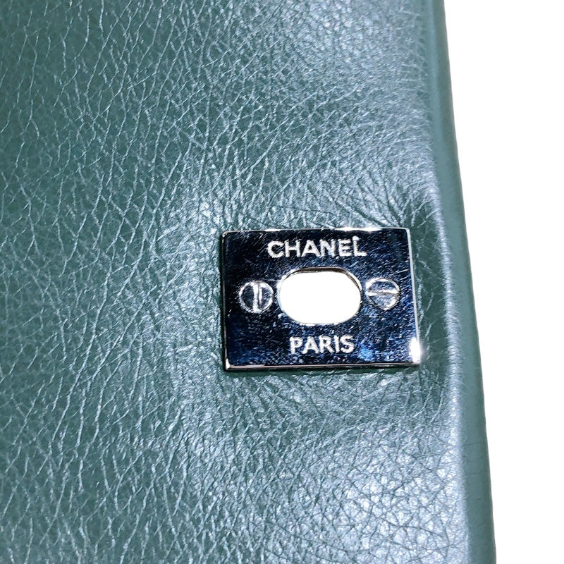 シャネル CHANEL チェーンショルダーバッグ カーキ/シルバー金具 ラムスキン レディース ショルダーバッグ