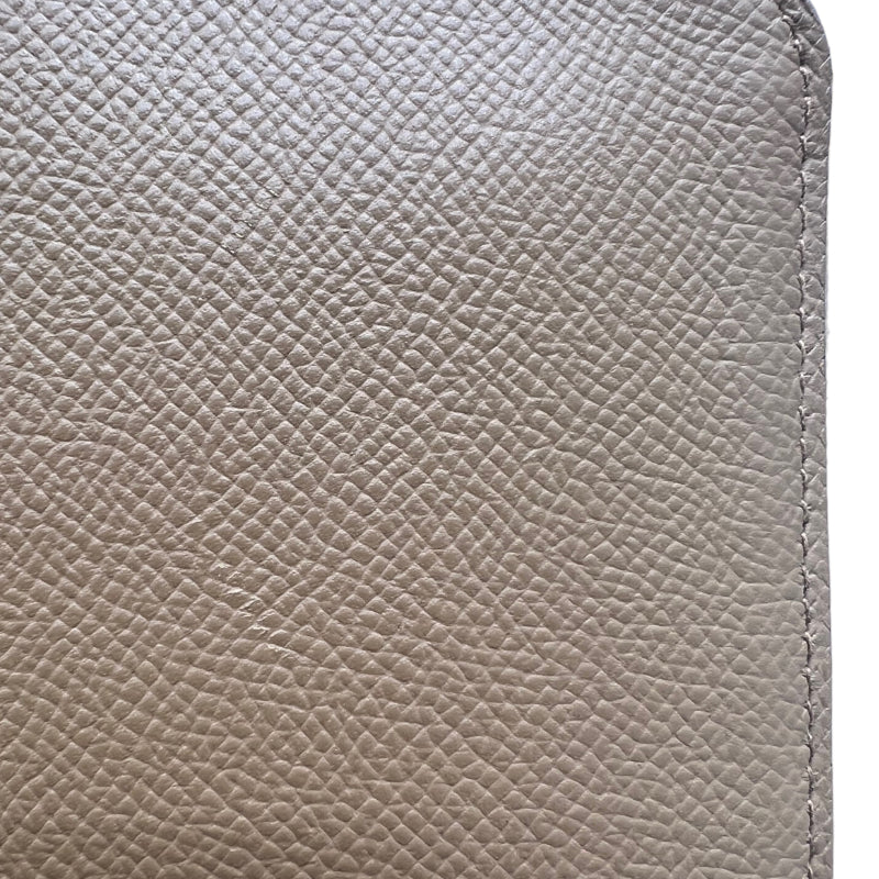 エルメス HERMES アザップロングシルクイン　エプソン　チャイ　Z刻印　SV金具 チャイ レザー エプソン ユニセックス 長財布